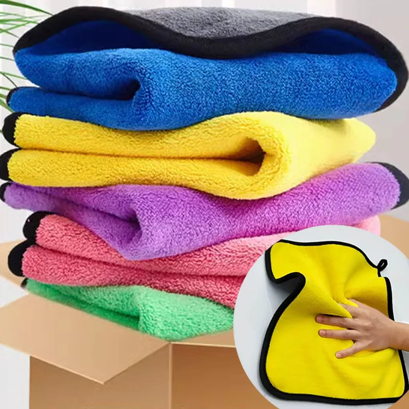Microfiber Towel Detailing - 1/5szt Grube ręczniki z mikrofibry do